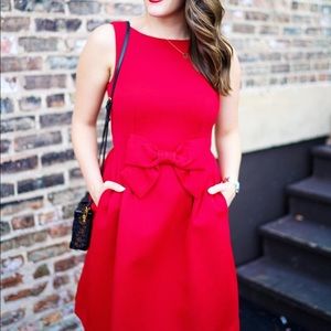 Tahari Red Bow Dress